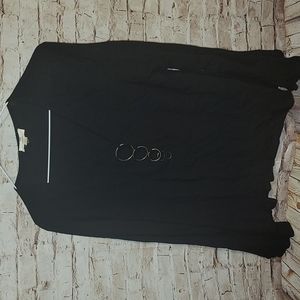 black Entro low cut tunic top sz small